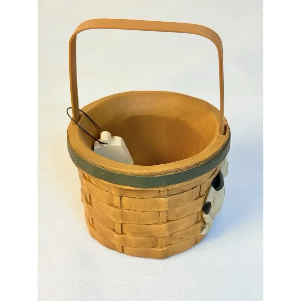 Blossom Bucket Suzi 08 Cat Basket Folk Art Farm Decor